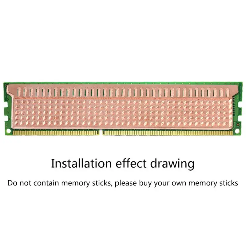 

PC Cooling Case Copper Computer Desktop Memory Heatsink Heat Sink Insulating Cooler for DDR/DDR2/DDR3/DDR4/ECC