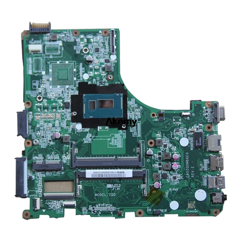 Для For Acer V3-472 E5-471 E5-471G материнская плата для ноутбука DA0ZQ0MB6E0 с V3-472P/4500U CPU на 100%