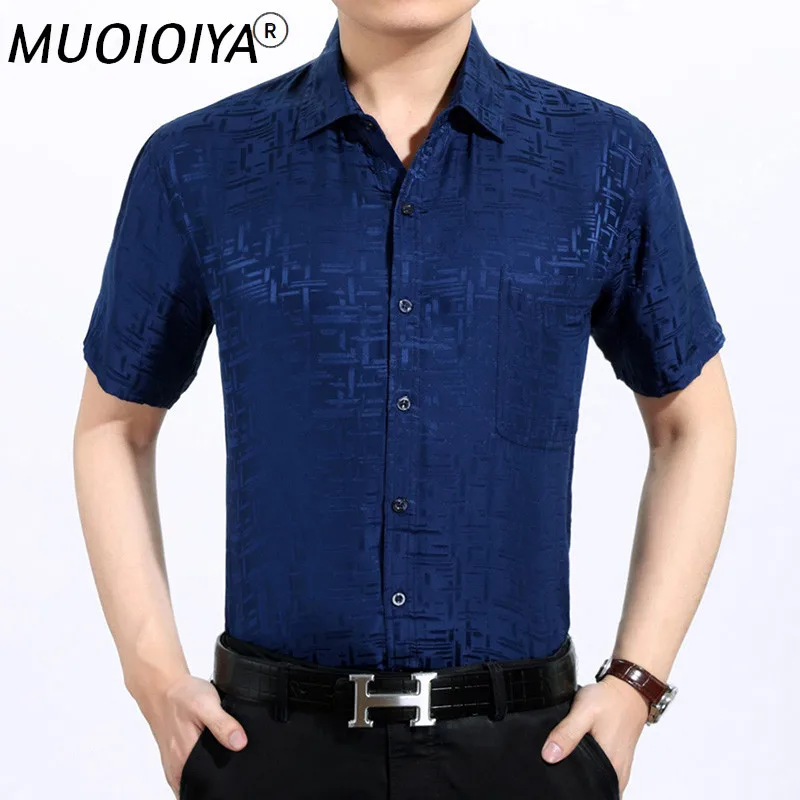 MUOIOYIA 2010 New Summer Real Silk Shirt Men White Short Sleeve Shirt Formal Man Shirts High Quality Camisa Masculina KJ1943
MUOIOYIA 2010 New Summer Real Silk Shirt Men White Short Sleeve Shirt Formal Man Shirts High Quality Camisa Masculina KJ1943