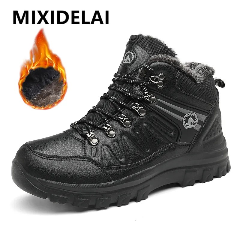 New Winter PU Leather Men Boots Plush Warm Snow Boots Outdoor Men's Work Boots Non-slip Hiking Boots Winter Ankle Boots Sneakers
New Winter PU Leather Men Boots Plush Warm Snow Boots Outdoor Men's Work Boots Non-slip Hiking Boots Winter Ankle Boots Sneakers