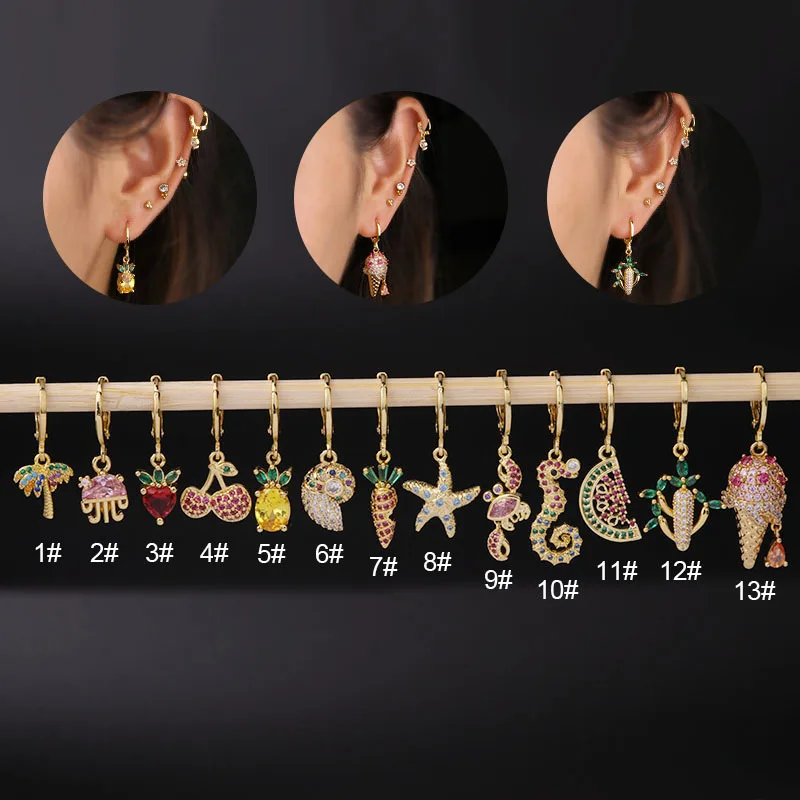 1Piece Colorful Summer Beach Style Dangle Earrings for Women 2021 Trend Jewelry Cute Palm Fruit Animal Long Hanging Earrings
1Piece Colorful Summer Beach Style Dangle Earrings for Women 2021 Trend Jewelry Cute Palm Fruit Animal Long Hanging Earrings