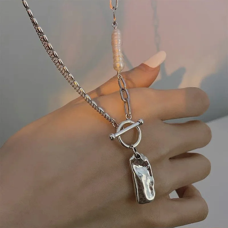 Minar Elegant Asymmetry Beads Chains Necklace for Women Baroque Freshwater Pearl Toggle Clasp Circle Pendant Chokers Necklaces
Minar Elegant Asymmetry Beads Chains Necklace for Women Baroque Freshwater Pearl Toggle Clasp Circle Pendant Chokers Necklaces