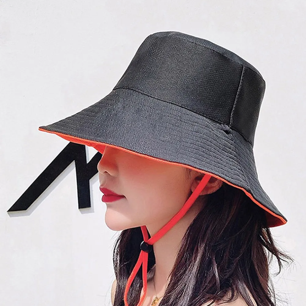 Pure Color Simple Double-sided Fisherman Hat Double-sided With Windproof Rope Solid Climbing Outdoor Sunscreen Bucket Hat
Pure Color Simple Double-sided Fisherman Hat Double-sided With Windproof Rope Solid Climbing Outdoor Sunscreen Bucket Hat