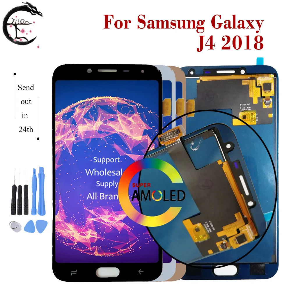 ЖК-дисплей AMOLED J400 для Samsung Galaxy J4 2018 дисплей J400F J400H J400P J400G/DS сменный сенсорный
