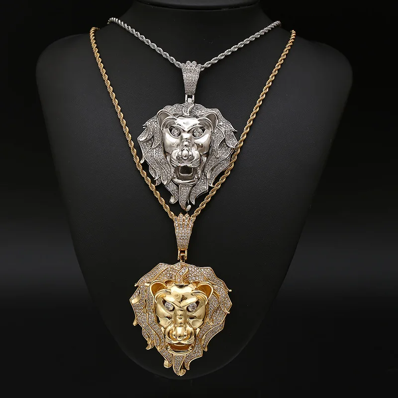 Hip Hop Micro Paved AAA Cubic Zirconia Bling Ice Out Big Male Lion Pendants Necklace for Men Rapper Jewelry Drop Shipping
Hip Hop Micro Paved AAA Cubic Zirconia Bling Ice Out Big Male Lion Pendants Necklace for Men Rapper Jewelry Drop Shipping