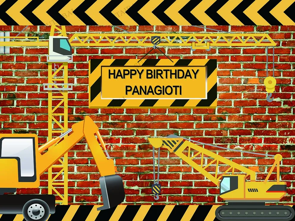 Baby Cartoon Excavator Engineering Vehicle Birthday Party Personalized Banner Photocall Photo Background Photo Backdrops
Baby Cartoon Excavator Engineering Vehicle Birthday Party Personalized Banner Photocall Photo Background Photo Backdrops