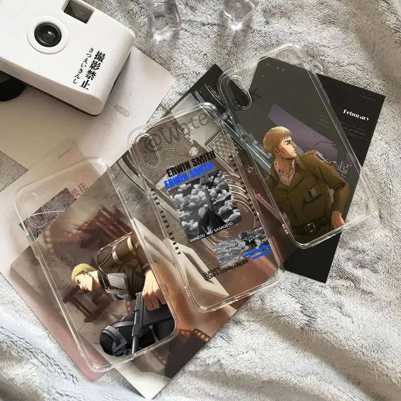 Smith Erwin Attack On Titan Clear Phone Case For IPhone 12 11 Pro Max Xs X Xr 7 8 6 6s Plus Se 2020 Transparent Cover
Smith Erwin Attack On Titan Clear Phone Case For IPhone 12 11 Pro Max Xs X Xr 7 8 6 6s Plus Se 2020 Transparent Cover