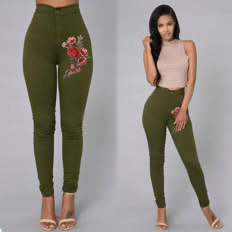 Skinny Shredded Jeans Trousers High Waist Denim Pants Sexy Embroidery Jeans Women Stretch Ripped Distressed
Skinny Shredded Jeans Trousers High Waist Denim Pants Sexy Embroidery Jeans Women Stretch Ripped Distressed
