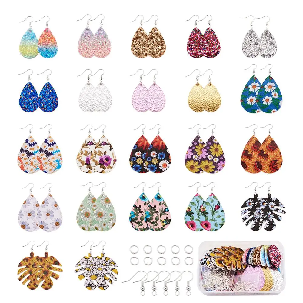 pandahall Jewelry Making Kits DIY Earring Set With PU Leather Pendants Iron Jump Rings and Brass Earring Hooks Mixed Color
pandahall Jewelry Making Kits DIY Earring Set With PU Leather Pendants Iron Jump Rings and Brass Earring Hooks Mixed Color
