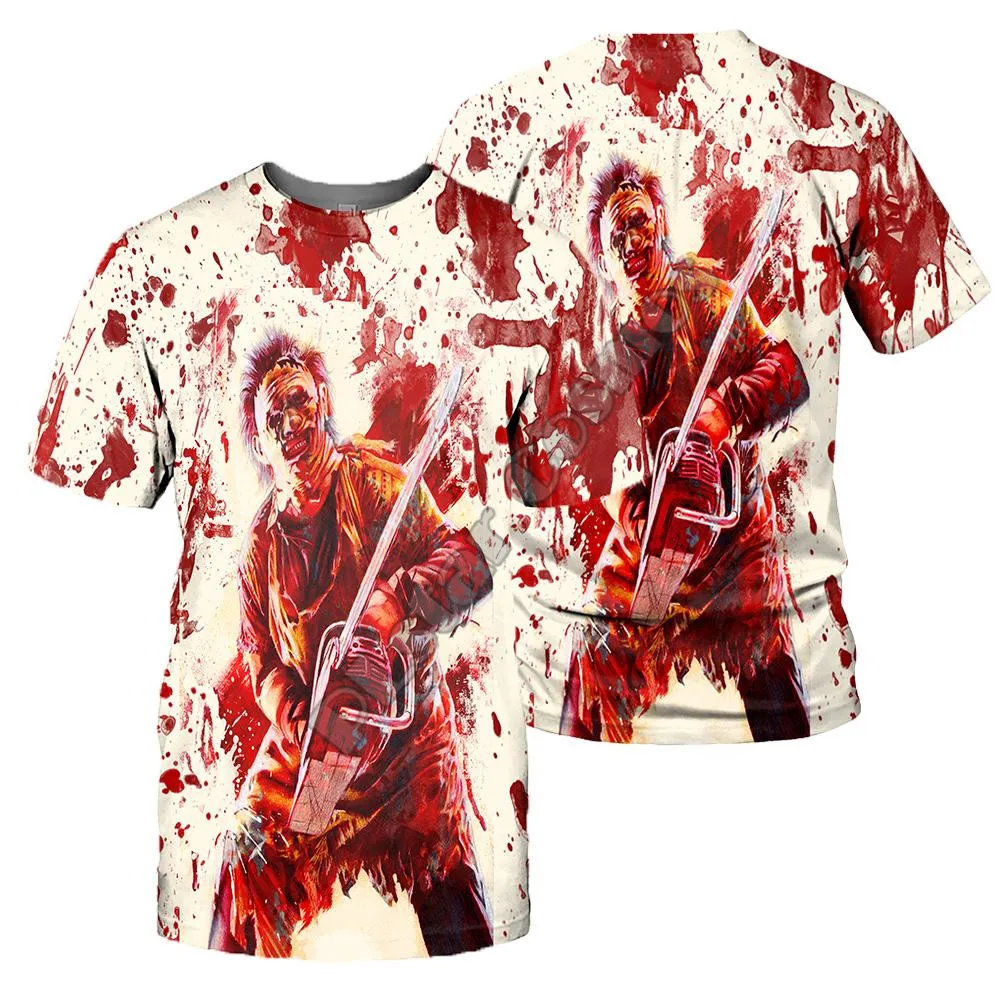 Leatherface 3D Printed Harajuku streetwear T shirts Funny man women Casual Short sleeve cosplay costumes Halloween style-1
Leatherface 3D Printed Harajuku streetwear T shirts Funny man women Casual Short sleeve cosplay costumes Halloween style-1