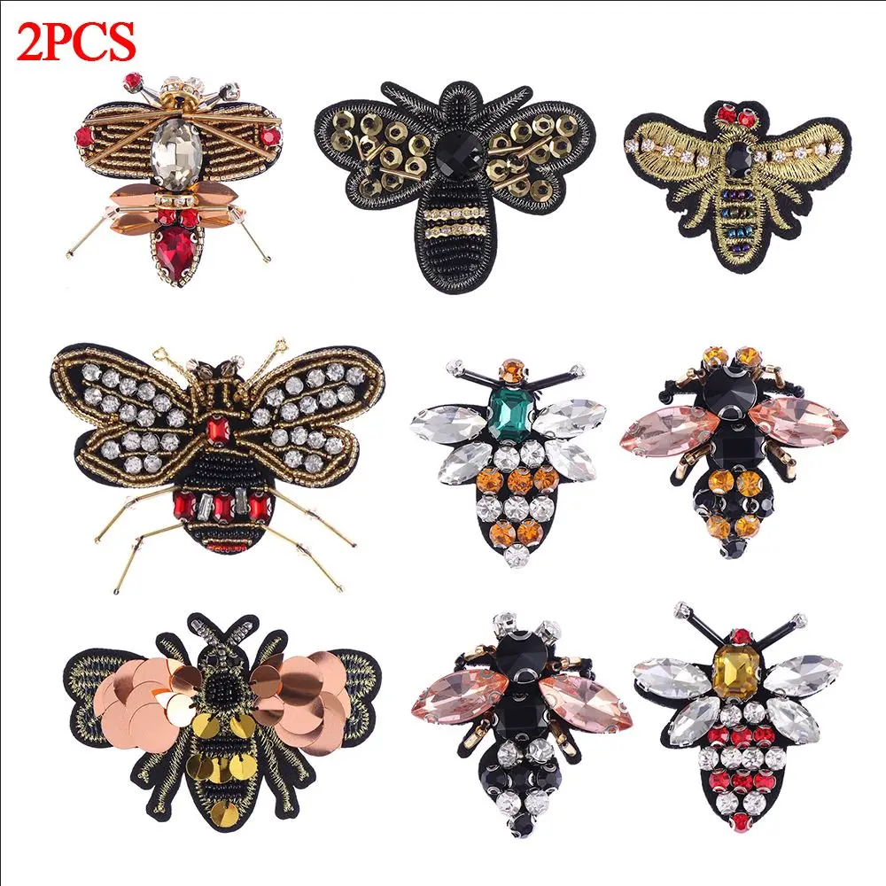 2pcs Clothing Rhinestone Beaded Apparel Sewing & Fabric Sequin Patches Sew on Patch Bee Badge Crystal Applique
2pcs Clothing Rhinestone Beaded Apparel Sewing & Fabric Sequin Patches Sew on Patch Bee Badge Crystal Applique