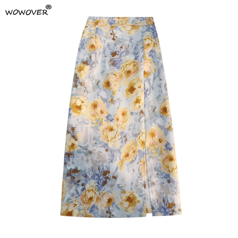 New Arrivals 2021 Summer Elegant Lady High Waist Floral Printed Mid Calf Skirts Women
New Arrivals 2021 Summer Elegant Lady High Waist Floral Printed Mid Calf Skirts Women