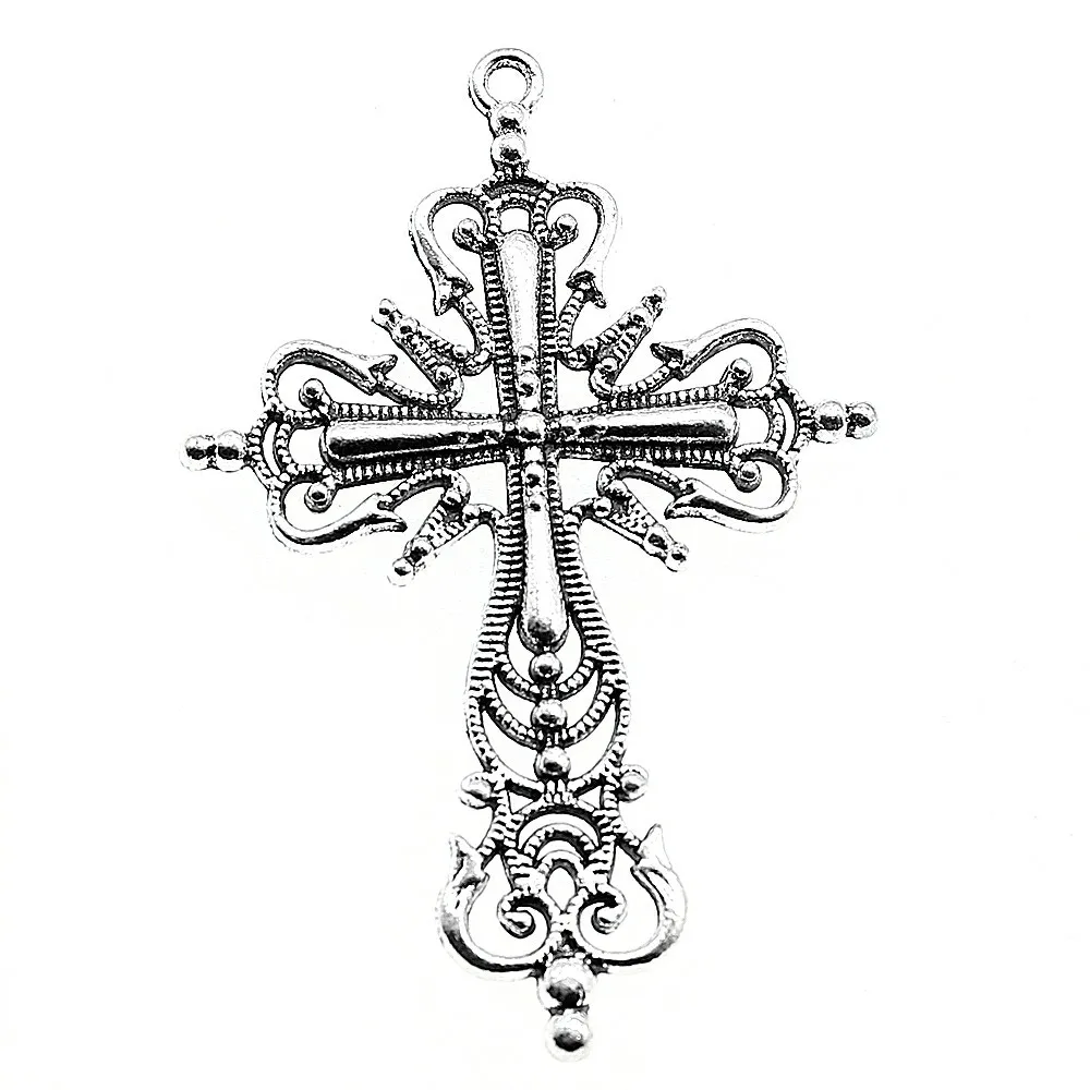 3pcs Jewelry Making DIY Handmade Craft Charms Antique Silver Color 2.5x1.7 Inch (64x43mm) Cross Pendant
3pcs Jewelry Making DIY Handmade Craft Charms Antique Silver Color 2.5x1.7 Inch (64x43mm) Cross Pendant