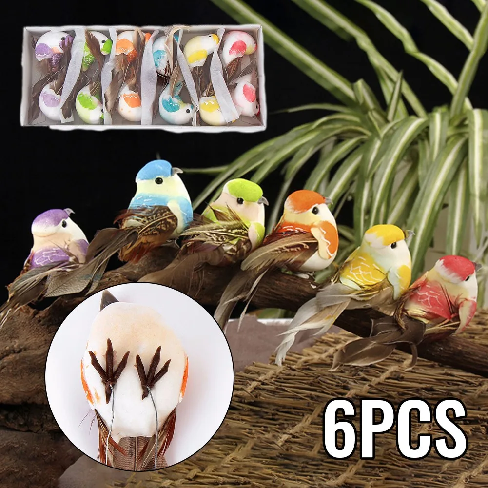 6pcs Garden Decoration Simulation Sparrow Feather Bird Model 3.9inch Foam Fake Feather Collecting Model For Birthday Gifts
6pcs Garden Decoration Simulation Sparrow Feather Bird Model 3.9inch Foam Fake Feather Collecting Model For Birthday Gifts