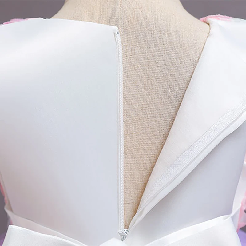 Flower Girl Dresses Bow Appliques Sleeveless Ruched Tulle Tiered Lace Ball Gown Knee-Length O-Neck Kid Party Princess Skirt D298 
Flower Girl Dresses Bow Appliques Sleeveless Ruched Tulle Tiered Lace Ball Gown Knee-Length O-Neck Kid Party Princess Skirt D298