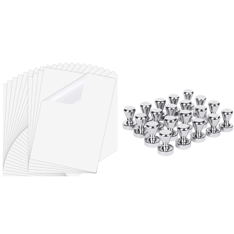 Push Pins 20 Pack ,Brushed Nickel Push Pin Strong Magnets With 25 Sheets Inkjet Sticker Paper,Printable Paper Label
Push Pins 20 Pack ,Brushed Nickel Push Pin Strong Magnets With 25 Sheets Inkjet Sticker Paper,Printable Paper Label