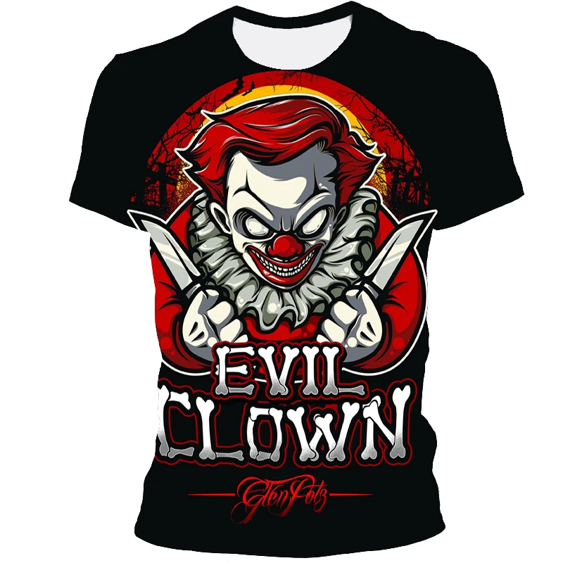 Hot sale clown 3D printed t-shirts for men and women in 2021 clown face t-shirts 3d clown short-sleeved funny t-shirt tops
Hot sale clown 3D printed t-shirts for men and women in 2021 clown face t-shirts 3d clown short-sleeved funny t-shirt tops