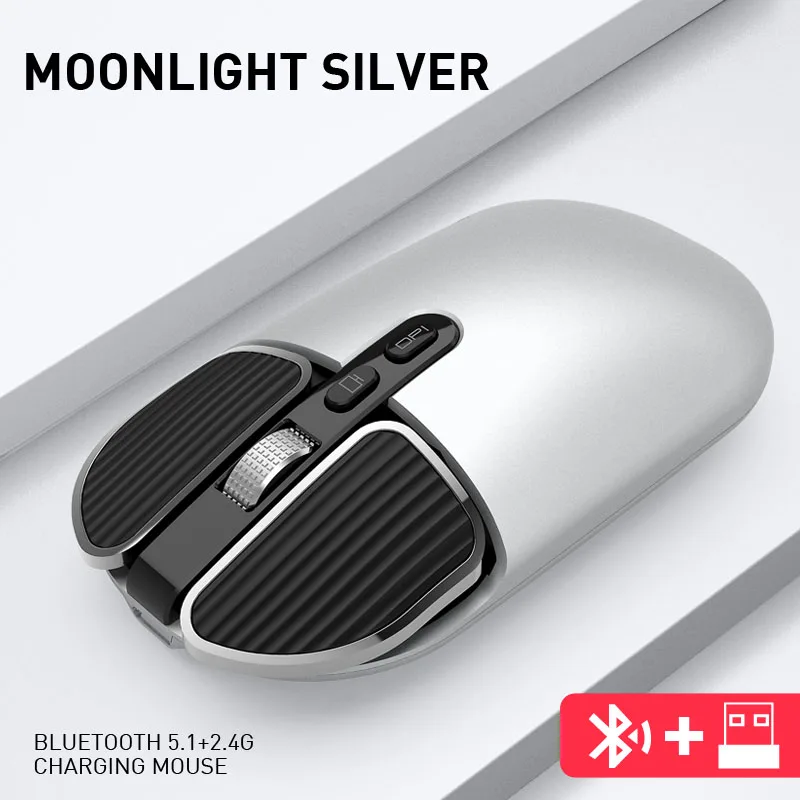Bluetooth 5.1+2.4G Wireless Dual Mode Rechargeable Mouse Optical USB Gaming Computer Charing Mause PC Mouse Wireless Mouse
Bluetooth 5.1+2.4G Wireless Dual Mode Rechargeable Mouse Optical USB Gaming Computer Charing Mause PC Mouse Wireless Mouse