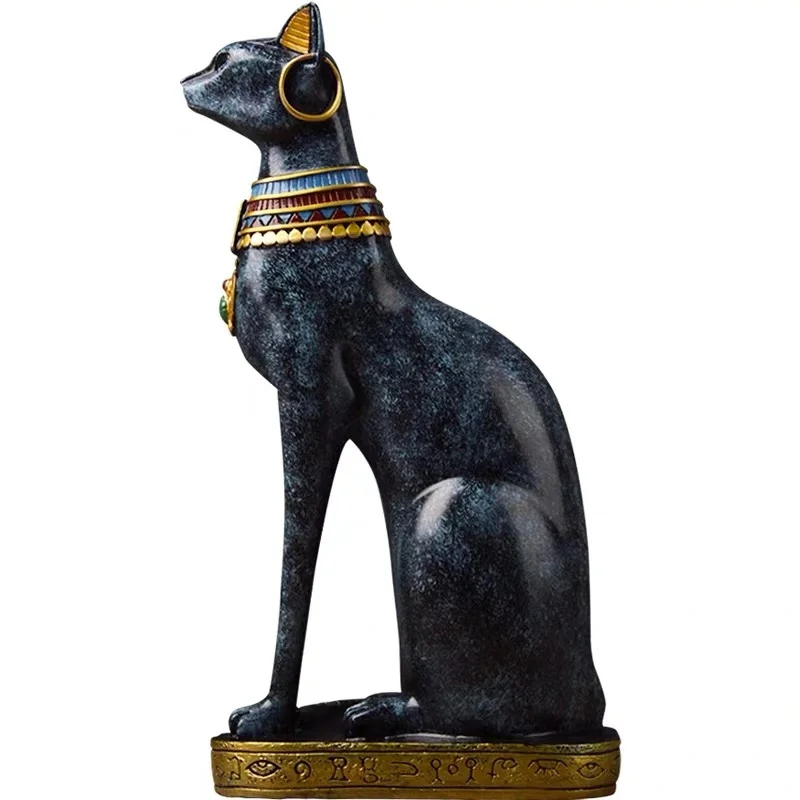 

ART EGYPTIAN LUCKY CAT GUARDIAN DECORATION NORDIC LIVING ROOM STUDY CRAFT SCULPTURE SCULPTURE NEW HOME GIFT