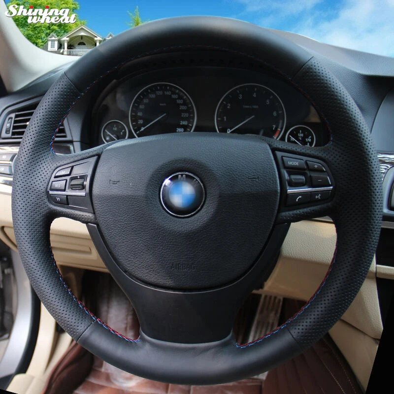 Black Genuine Leather Car Steering Wheel Cover for BMW F10 F07 (GT) 2009-2017 F11 (Touring)
Black Genuine Leather Car Steering Wheel Cover for BMW F10 F07 (GT) 2009-2017 F11 (Touring)