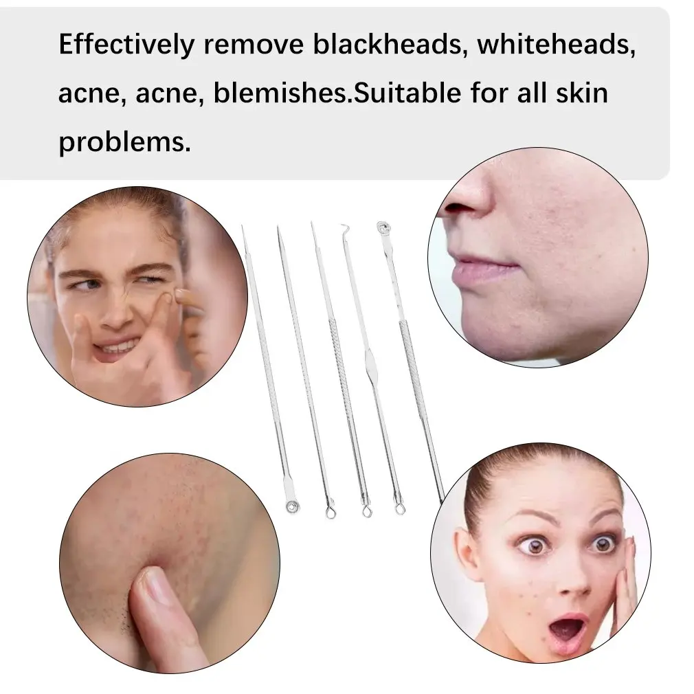 1/4/5/7/8/9Pcs Stainless Acne Extractor Remover Kit Blackhead Blemish Remove Pimple Needles Treatment Face Skin Care Tools
1/4/5/7/8/9Pcs Stainless Acne Extractor Remover Kit Blackhead Blemish Remove Pimple Needles Treatment Face Skin Care Tools
