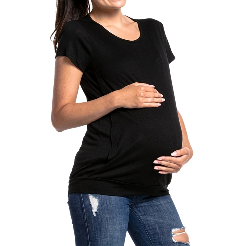 Maternity Tops Breastfeeding Women T-Shirt Short Sleeve Nursing Tunic Top Womens Clothes for pregnant Women
Maternity Tops Breastfeeding Women T-Shirt Short Sleeve Nursing Tunic Top Womens Clothes for pregnant Women