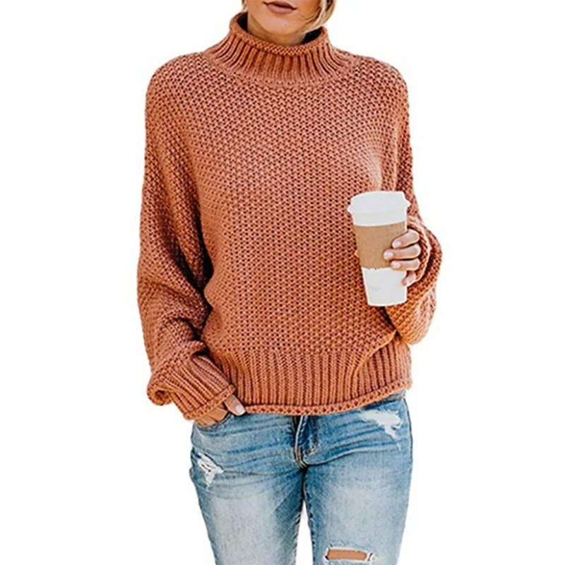 Amazon sweater women 2020 European and American sweater plus size fall/winter sweater loose high neck cross-border
Amazon sweater women 2020 European and American sweater plus size fall/winter sweater loose high neck cross-border