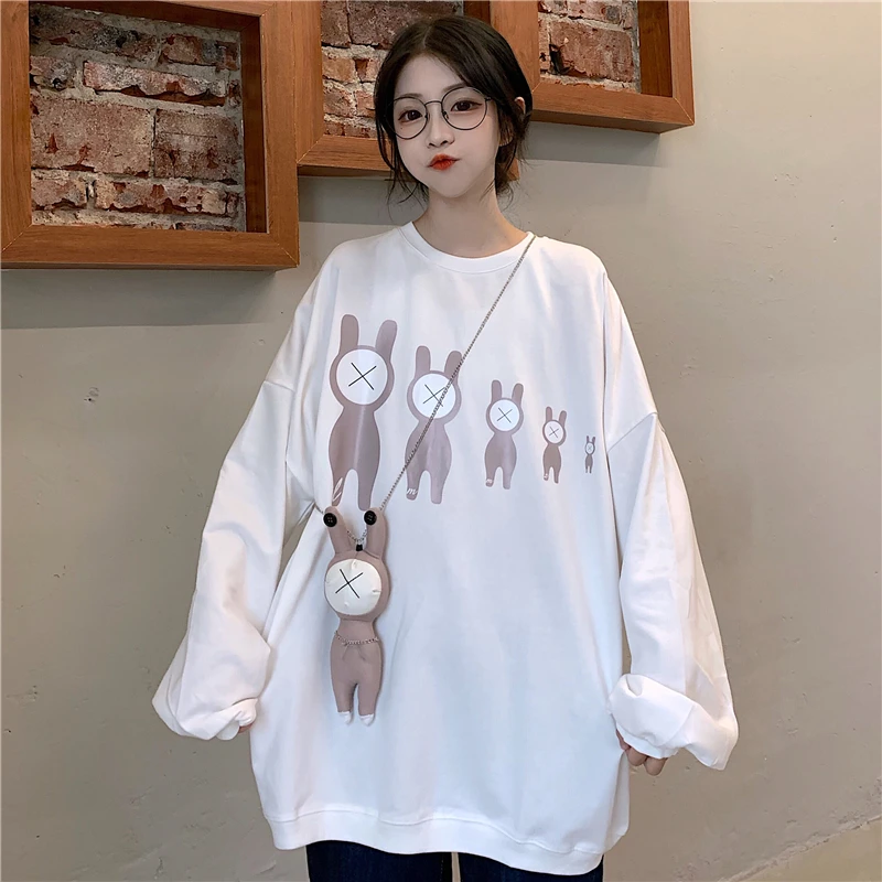 2021 autumn and winter Korean style lazy loose cartoon print pullover sweatshirt long sleeve round neck loose hoodie
2021 autumn and winter Korean style lazy loose cartoon print pullover sweatshirt long sleeve round neck loose hoodie