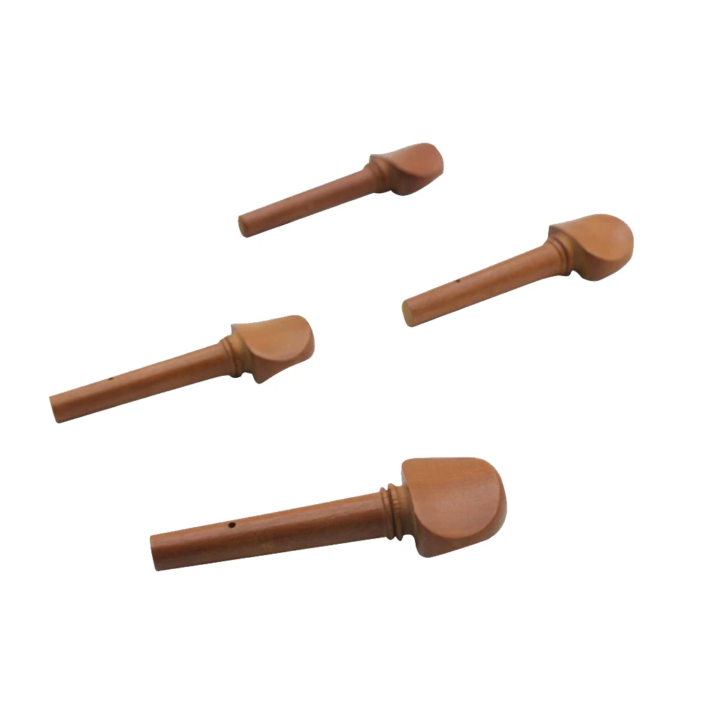 

4 Pieces Jujube Wood Fiddle Tuning Pegs for 4/4 Violin Spare Parts