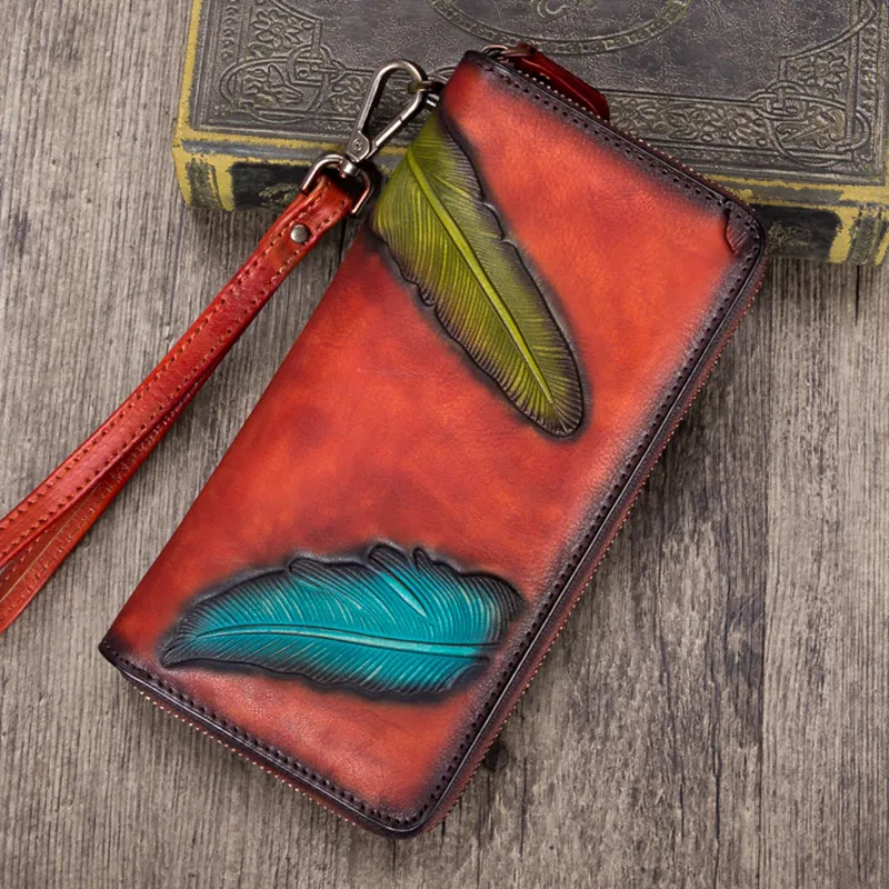 FCTOSSR ladies first layer cowhide handbags women handmade wallets women retro wallets leather wallets women long zipper
FCTOSSR ladies first layer cowhide handbags women handmade wallets women retro wallets leather wallets women long zipper