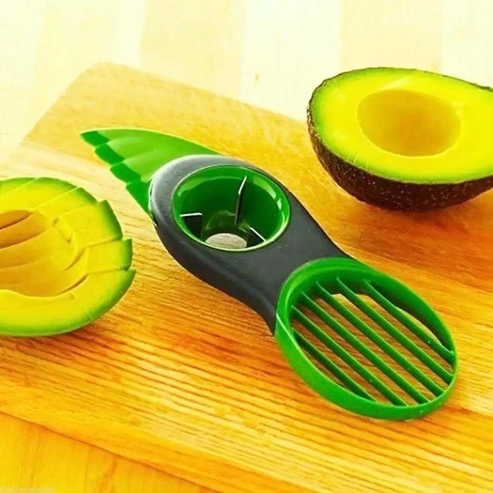 3 in 1 Plastic Avocado Slicer Knife Corer Fruit Peeler Cutter Pulp Separator Kitchen Practical Convenient Gadget | Дом и сад