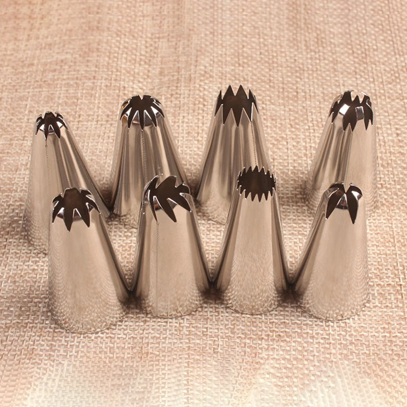 8PCs Cream Nozzle Cake Decor Piping Tips Cake Nozzle Kitchen Baking Tool
8PCs Cream Nozzle Cake Decor Piping Tips Cake Nozzle Kitchen Baking Tool