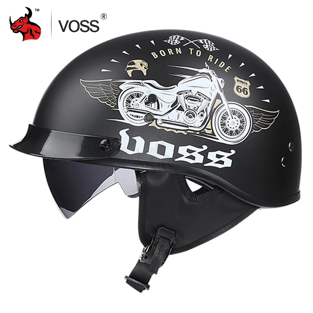 Voss Motorcycle Helmet DOT Certification Summer Retro Motorbike Riding Helmet Scooter Vintage Half Face Helmet Breathable M-XXL
Voss Motorcycle Helmet DOT Certification Summer Retro Motorbike Riding Helmet Scooter Vintage Half Face Helmet Breathable M-XXL