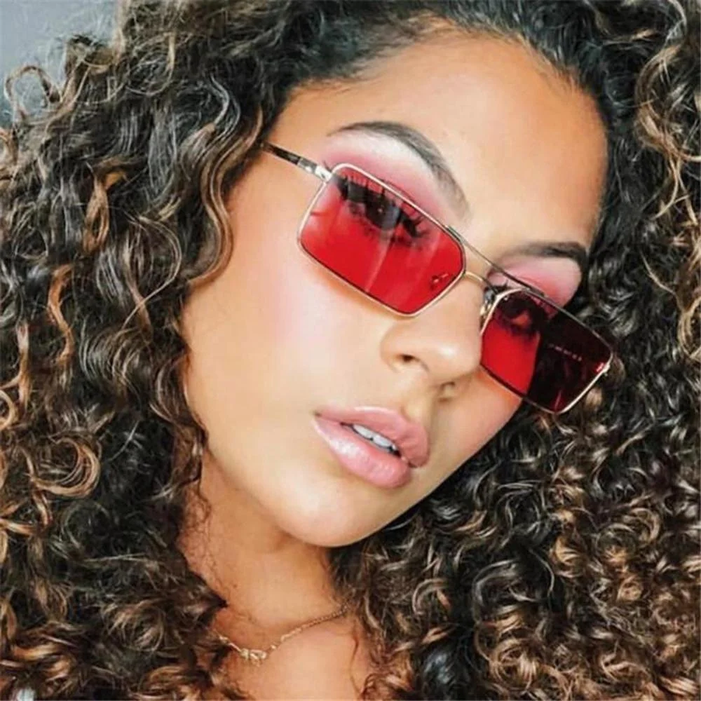 Clear Ocean Lens Trendy Glasses Retro Shades Rectangle Sunglasses UV400 Metal Small Frame Fashion Womens Double Beam Eyewear New
Clear Ocean Lens Trendy Glasses Retro Shades Rectangle Sunglasses UV400 Metal Small Frame Fashion Womens Double Beam Eyewear New