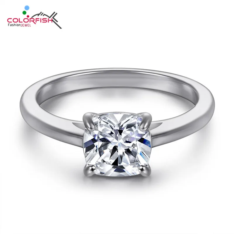 COLORFISH Solid 925 Sterling Silver 2ct 7mm Square Shape Cubic Zirconia Engagement Ring Jewelry For Women Fine Party Gifts
COLORFISH Solid 925 Sterling Silver 2ct 7mm Square Shape Cubic Zirconia Engagement Ring Jewelry For Women Fine Party Gifts