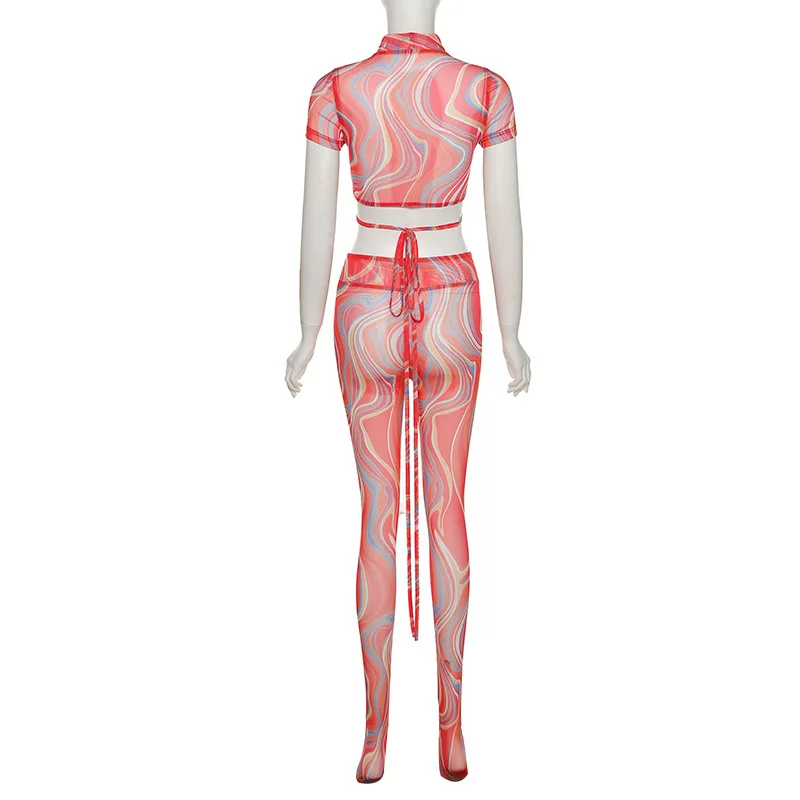 2021 New Pattern Summer Printing Leisure Time Sportswear Girl Sexy Perspective Screen Bandage Two Piece Suit
2021 New Pattern Summer Printing Leisure Time Sportswear Girl Sexy Perspective Screen Bandage Two Piece Suit
