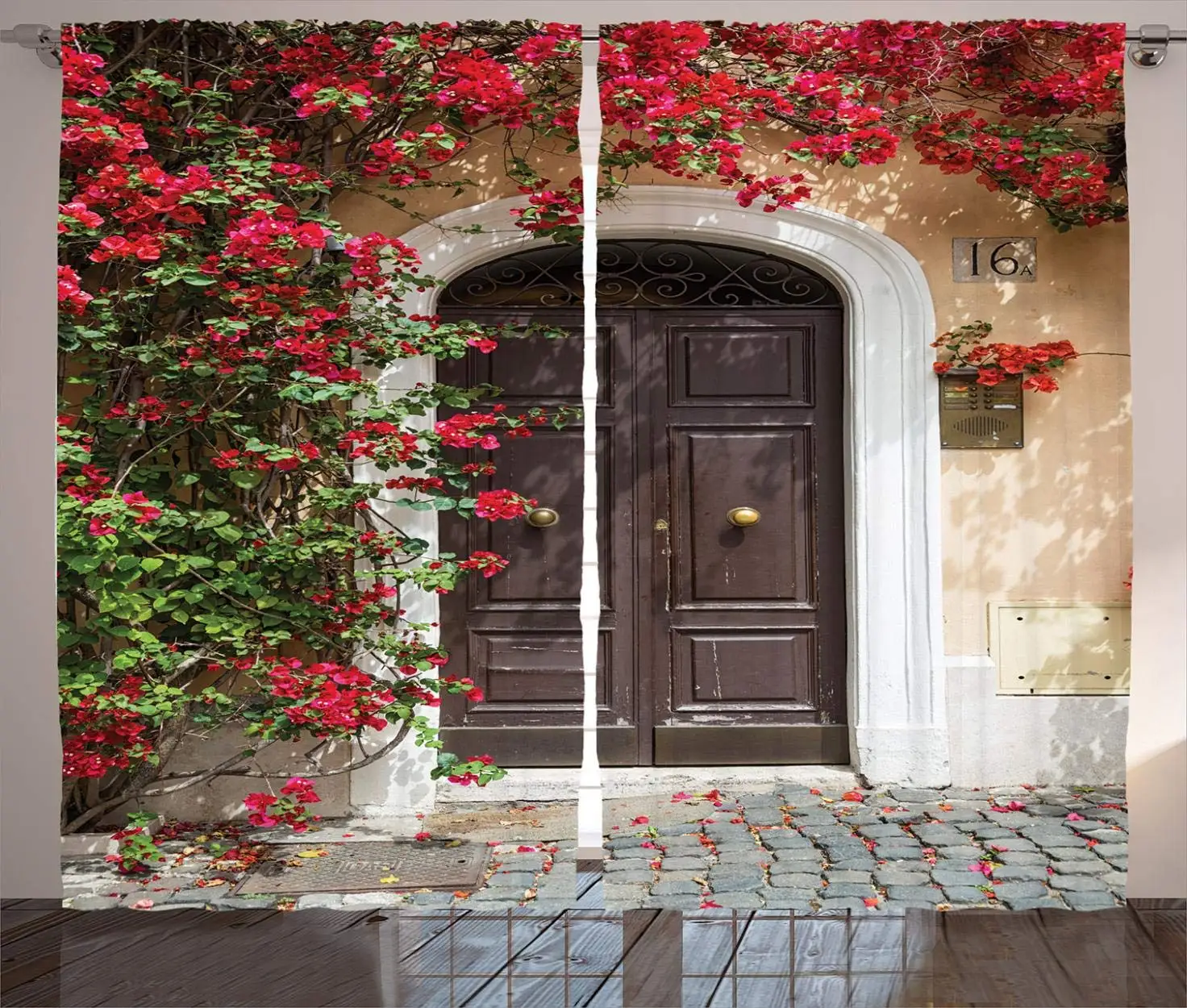 

Марокканские затемняющие занавески, старинная деревянная дверь, затеняющие цветы, Европейский средневековый вход, итальянская Красивая оконная занавеска с принтом