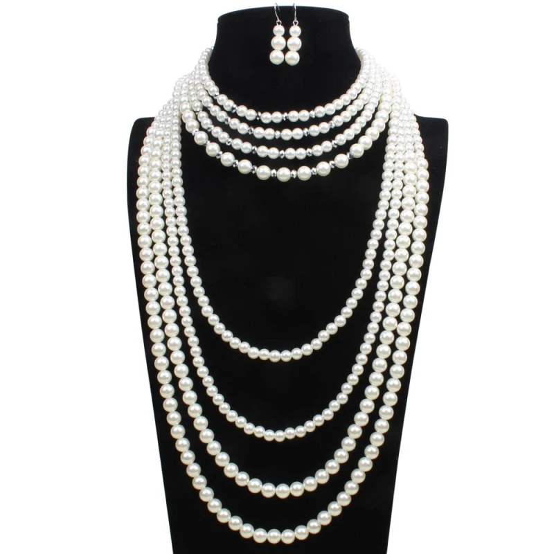 Hyperbolic Jewelry Sets Women Artificial Crystal Imitation Pearls Long Pendants Pearl Female Necklace Dangle Earrings for Gift
Hyperbolic Jewelry Sets Women Artificial Crystal Imitation Pearls Long Pendants Pearl Female Necklace Dangle Earrings for Gift
