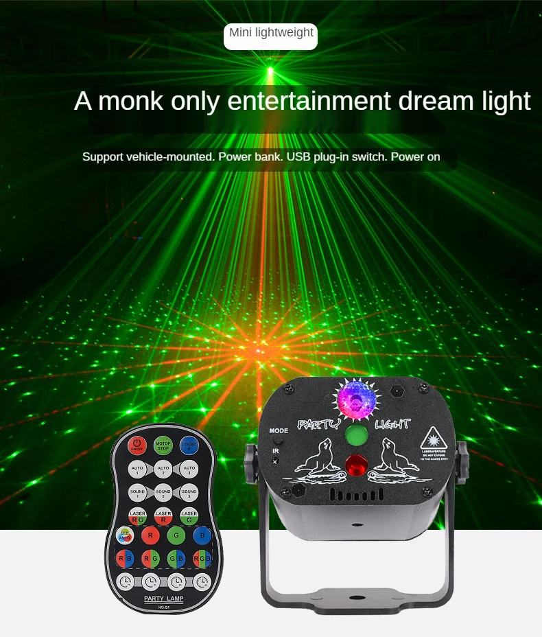 USB mini laser light , new strange flash, LED romantic rotating home entertainment color light , remote control dance effect
USB mini laser light , new strange flash, LED romantic rotating home entertainment color light , remote control dance effect