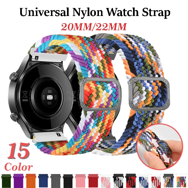 Elastic Nylon Strap for Huawei GT1/2 Amazfit Watch Adjustable Loop Straps for Samsung Galaxy Watch 3 46mm Active1/2 20mm 22mm
Elastic Nylon Strap for Huawei GT1/2 Amazfit Watch Adjustable Loop Straps for Samsung Galaxy Watch 3 46mm Active1/2 20mm 22mm