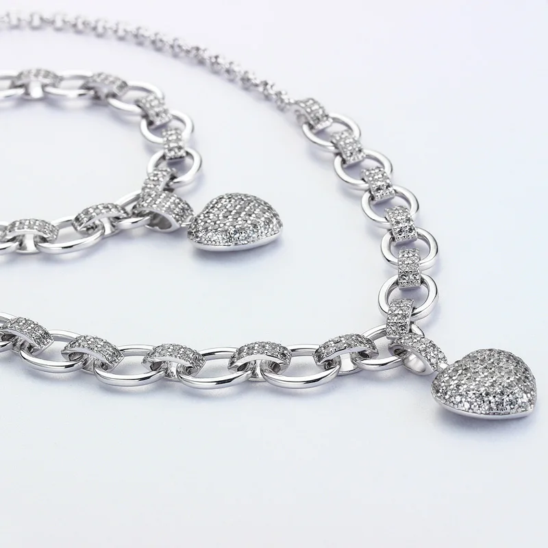 Genuine white gold plating necklace and bracelet set New trend Luxury jewelry set for woman
Genuine white gold plating necklace and bracelet set New trend Luxury jewelry set for woman