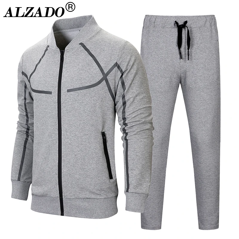 ALZADO Brand Men's Casual Tracksuit Long Sleeve Running Jogging Athletic Sports Set Outdoorwear 2 Piece Outfits Spring Autumn
ALZADO Brand Men's Casual Tracksuit Long Sleeve Running Jogging Athletic Sports Set Outdoorwear 2 Piece Outfits Spring Autumn