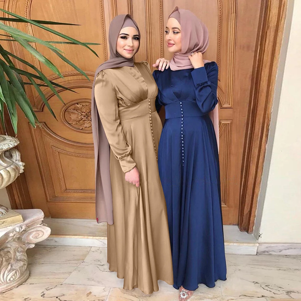 Dubai Turkey Abaya Silky Satin Muslim Dress Islam Dress Abayas Women Vestidos Robe Longue Vetement Femme Musulman De Mode F2639
Dubai Turkey Abaya Silky Satin Muslim Dress Islam Dress Abayas Women Vestidos Robe Longue Vetement Femme Musulman De Mode F2639