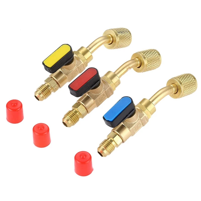 Angled Compact Ball Valve 1/4 Inch SAE, Air Conditioning Refrigerant R410A R134A Shut Valve,3PCS R410A R134A Shut Valves
Angled Compact Ball Valve 1/4 Inch SAE, Air Conditioning Refrigerant R410A R134A Shut Valve,3PCS R410A R134A Shut Valves