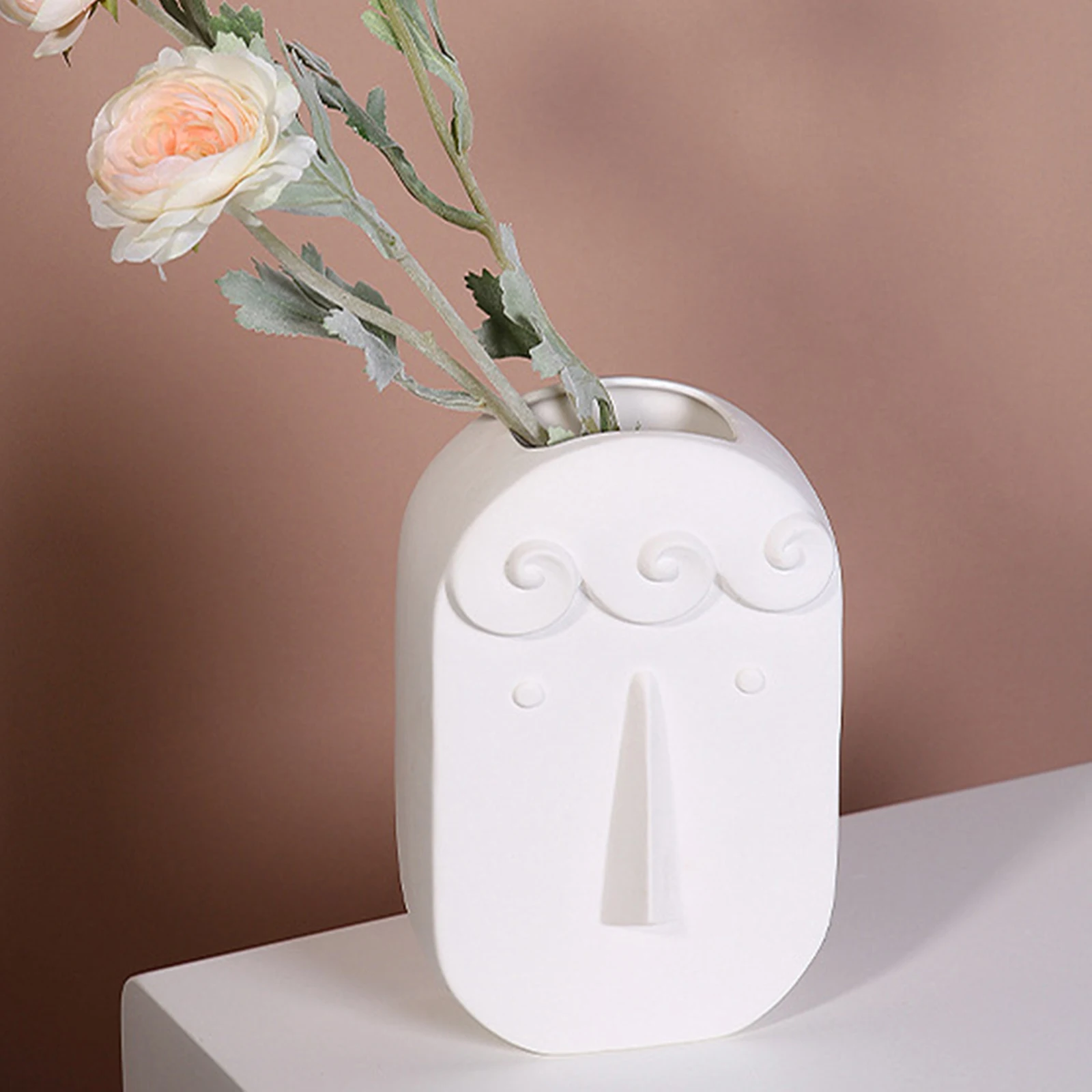 Креативная Белая Керамическая Настольная Ваза контейнер для растений цветочный