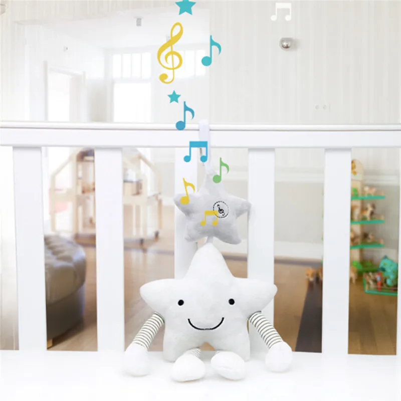 1PC New Baby Toys For Stroller Music Star Crib Hanging Newborn Mobile Rattles On The Bed Babies Educational Plush Toys
1PC New Baby Toys For Stroller Music Star Crib Hanging Newborn Mobile Rattles On The Bed Babies Educational Plush Toys