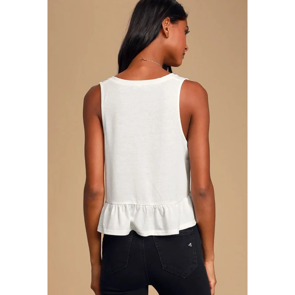 Summer Fashion Women Sexy Lotus Leaf Ruffle Tank Top Minimalist Style Slim Deep V-Neck Sleeveless Solid Tops
Summer Fashion Women Sexy Lotus Leaf Ruffle Tank Top Minimalist Style Slim Deep V-Neck Sleeveless Solid Tops