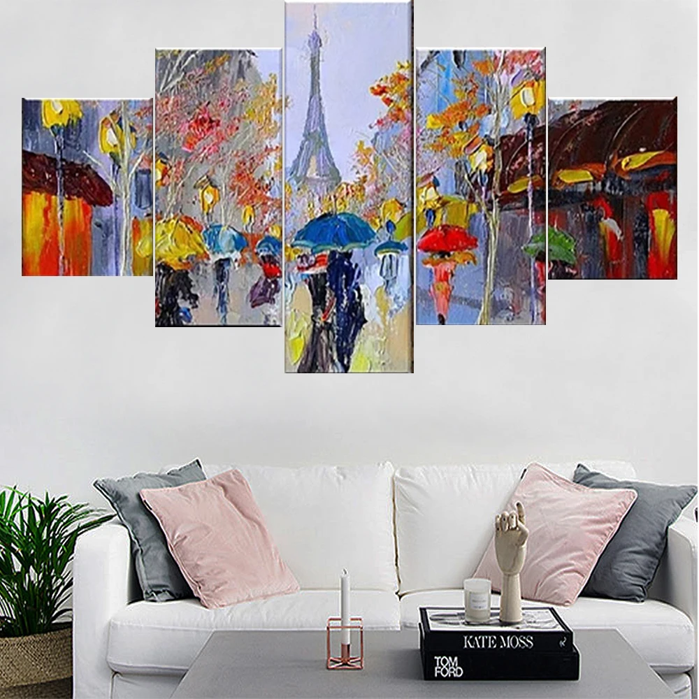 5 Pieces Wall Art Canvas Painting Abstract Eiffel Tower Poster Modern Home Decoration Modular Pictures Framework For Living Room
5 Pieces Wall Art Canvas Painting Abstract Eiffel Tower Poster Modern Home Decoration Modular Pictures Framework For Living Room
