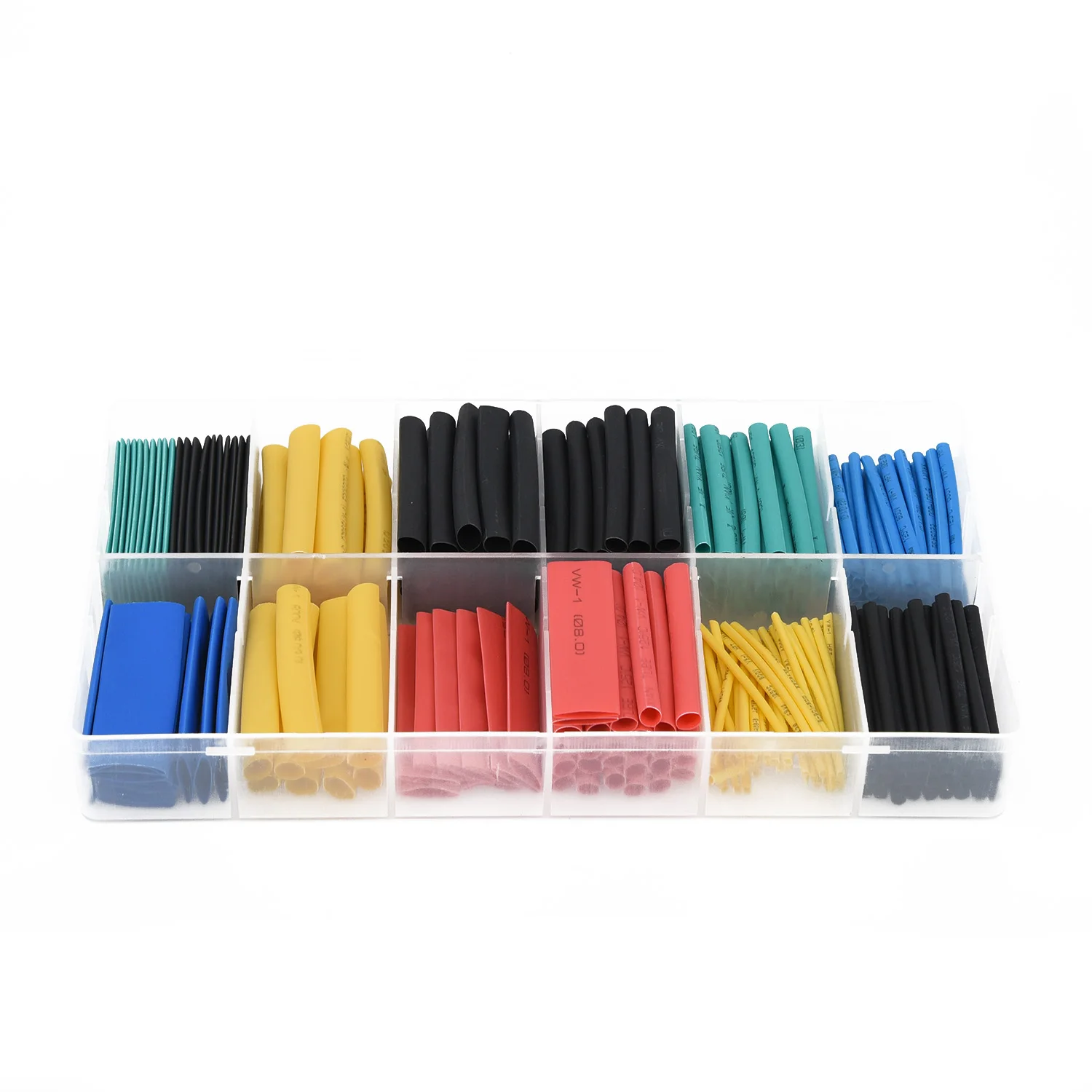 280 Pcs Cable Heat Shrink Tubing Tube Sleeve Wrap Tube 2:1 Assortment Part