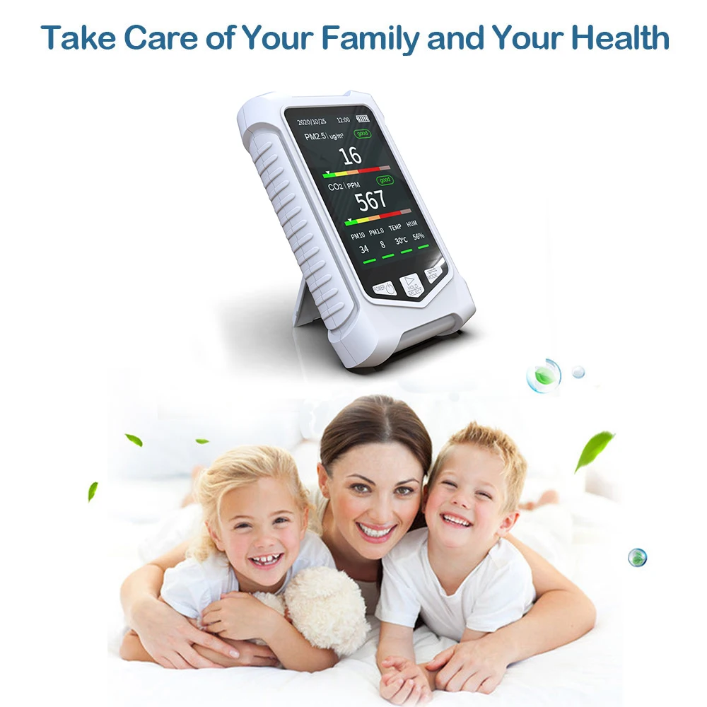 Multifunctional Air Quality Monitor Digita CO2 Carbon Dioxide Sensor Detector Alarm Function Temperature Tester Indoor Equipmen
Multifunctional Air Quality Monitor Digita CO2 Carbon Dioxide Sensor Detector Alarm Function Temperature Tester Indoor Equipmen